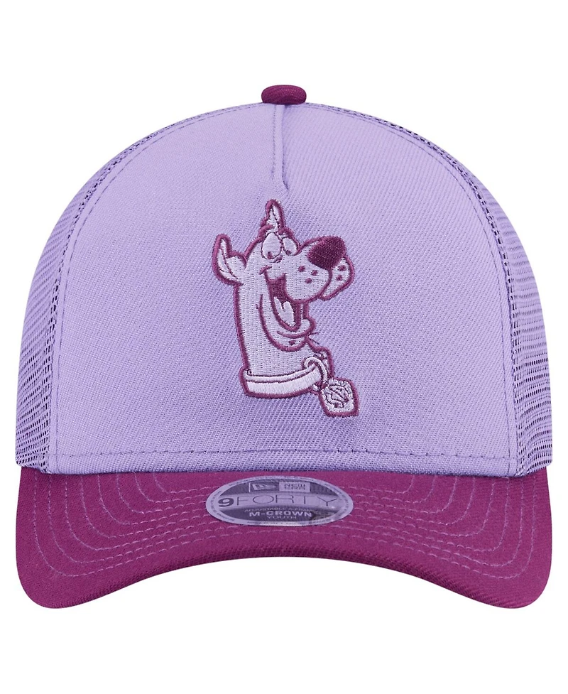 New Era Big Boys and Girls Purple Scooby-Doo Tonal 9FORTY Adjustable Trucker Hat