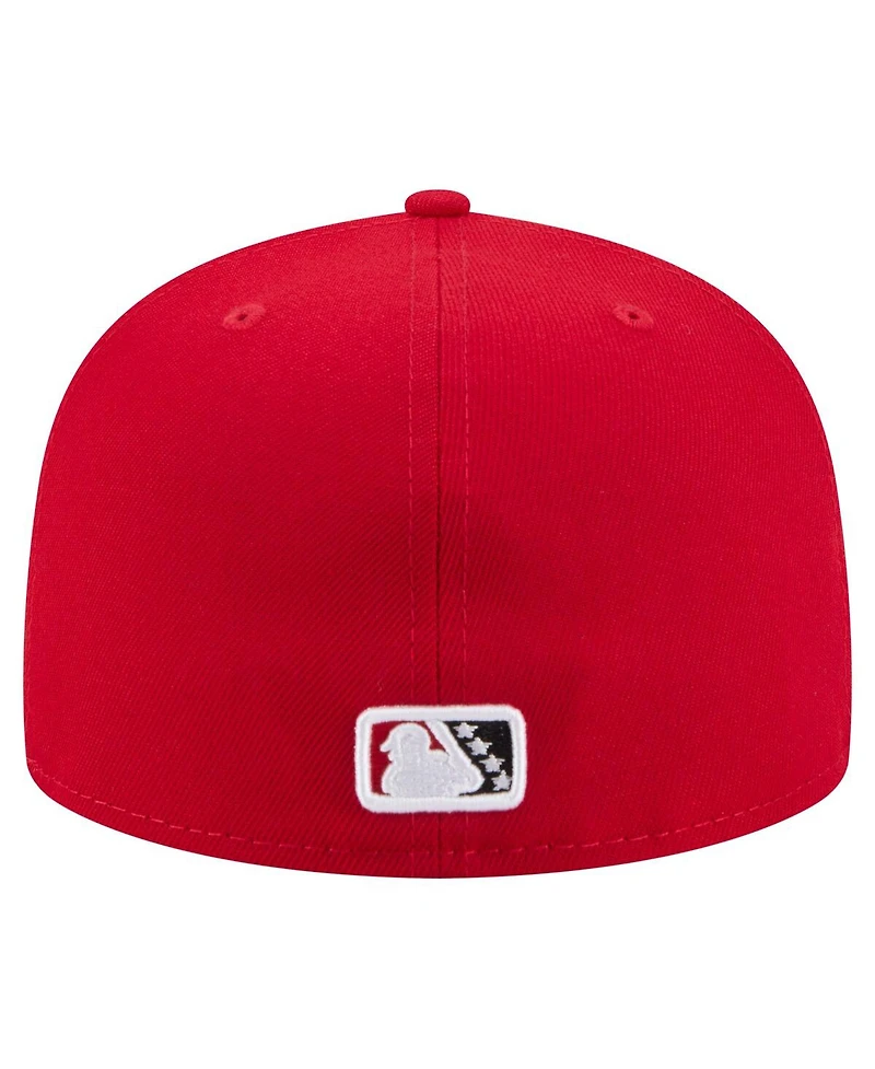 New Era Men's Red Albuquerque Isotopes Authentic Collection 59FIFTY Fitted Hat