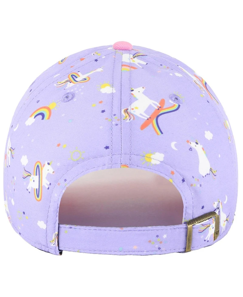 '47 Brand Girls Preschool Lavender Los Angeles Rams Unicorn Clean Up Adjustable Hat