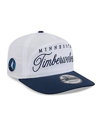 New Era Men's White/Navy Minnesota Timberwolves 2025 Nba Draft On-Stage Nylon 19TWENTY Adjustable Hat