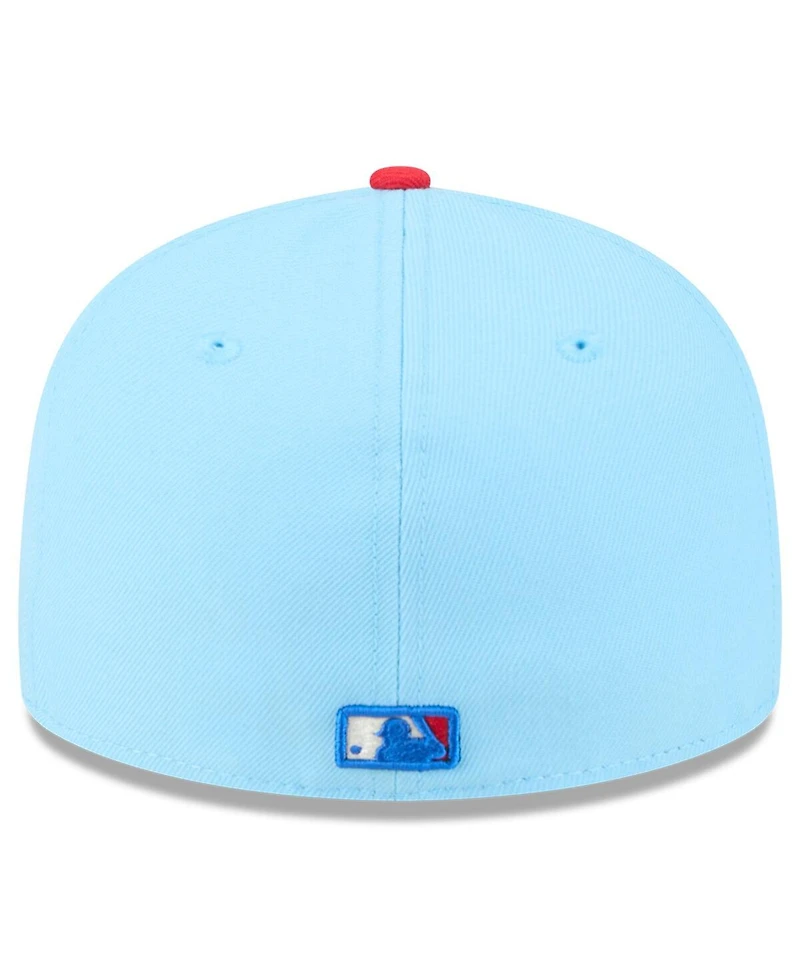 New Era Men's Light Blue/Red Arizona Diamondbacks 2025 Fourth of July Low Profile 59FIFTY Fitted Hat