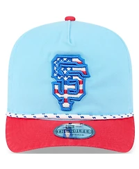 New Era Men's Light Blue/Red San Francisco Giants 2025 Fourth of July Golfer Snapback Hat