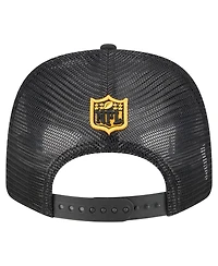New Era Men's Black Pittsburgh Steelers Team Collection 9SEVENTY Stretch-Snap Adjustable Hat