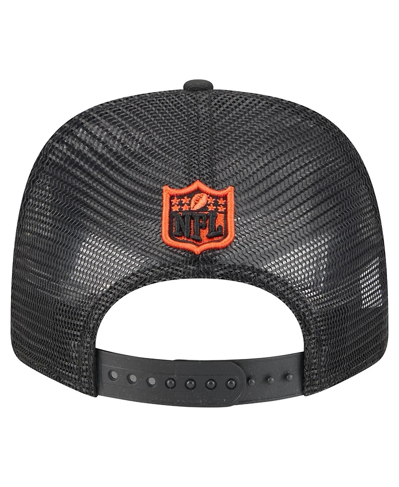 New Era Men's Black Cincinnati Bengals Team Collection 9SEVENTY Stretch-Snap Adjustable Hat