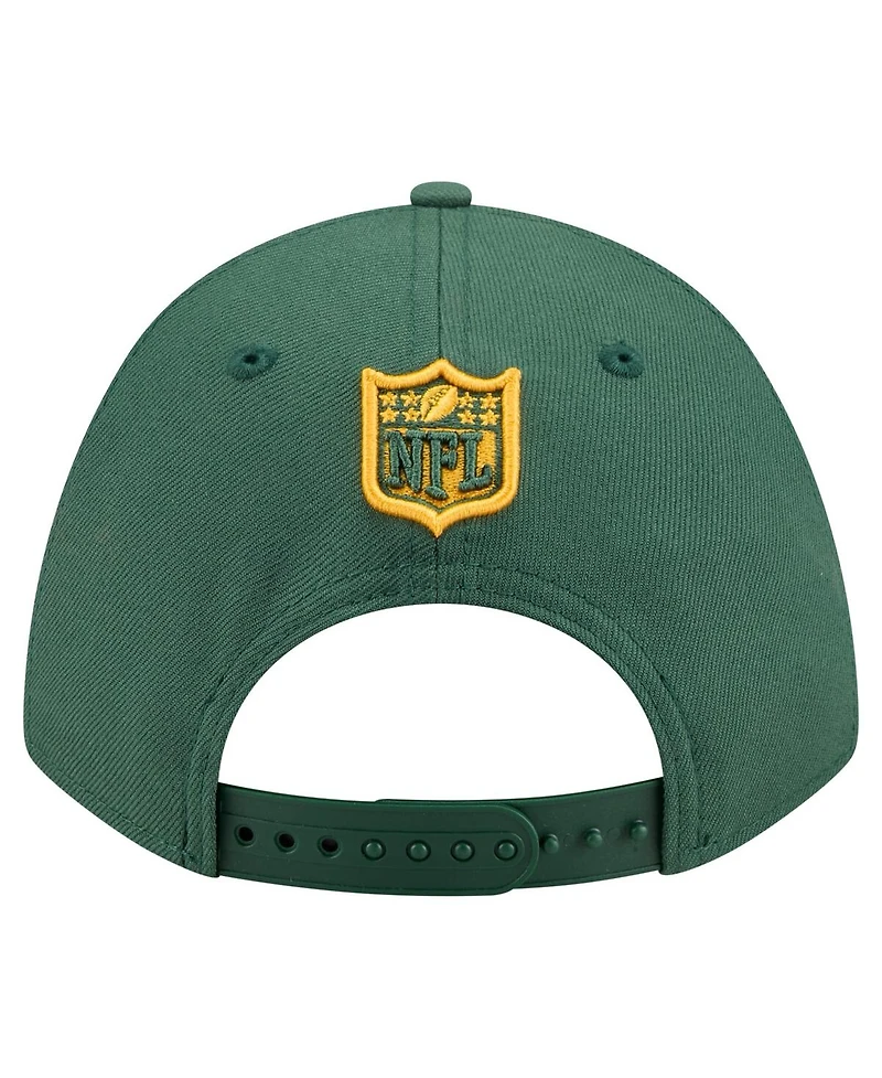 New Era Men's Green Green Bay Packers Team Collection 9FORTY M-Crown Adjustable Hat