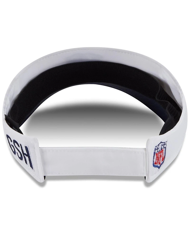 New Era Men's White/Navy Chicago Bears 2025 Nfl Training Camp Adjustable Visor Hat