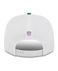 New Era Men's White/Midnight Green Philadelphia Eagles 2025 Nfl Training Camp 9SEVENTY Adjustable Hat