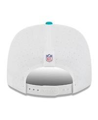 New Era Men's White/Aqua Miami Dolphins 2025 Nfl Training Camp 9SEVENTY Adjustable Hat