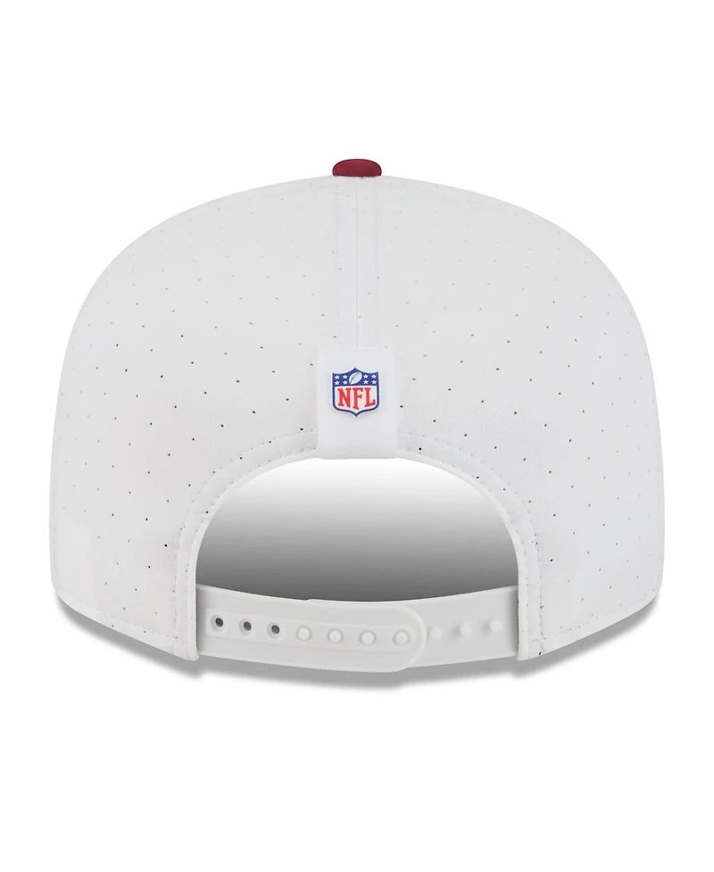 New Era Men's White/Burgundy Washington Commanders 2025 Nfl Training Camp Split Panel 9FIFTY Snapback Hat