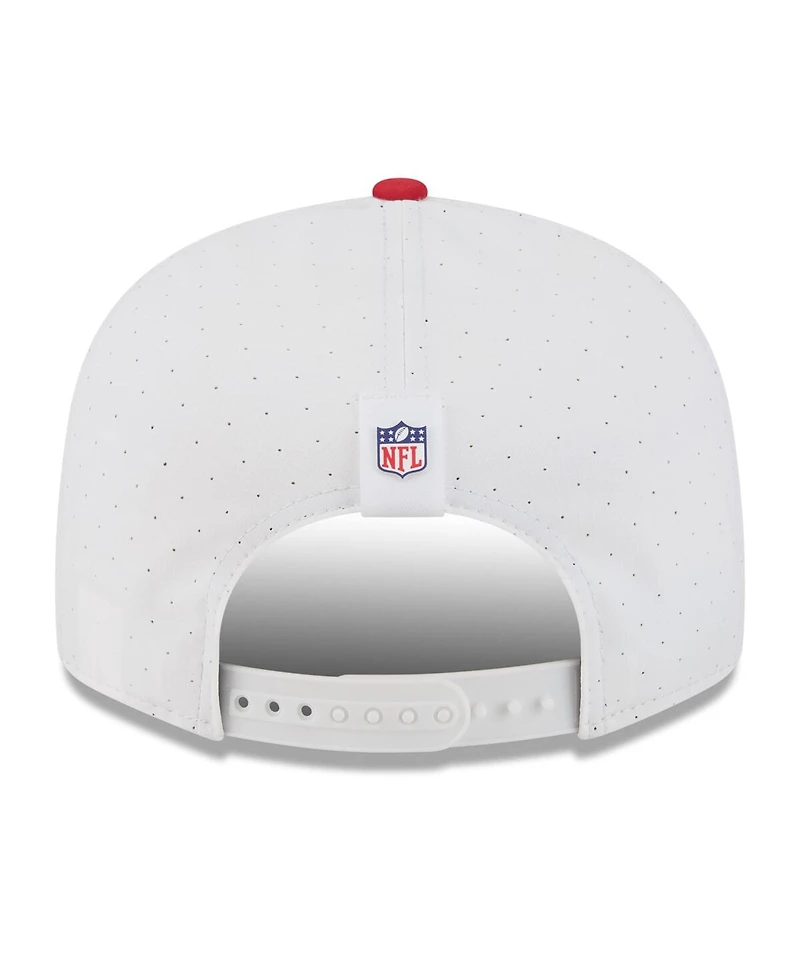 New Era Men's White/Red Tampa Bay Buccaneers 2025 Nfl Training Camp Split Panel 9FIFTY Snapback Hat