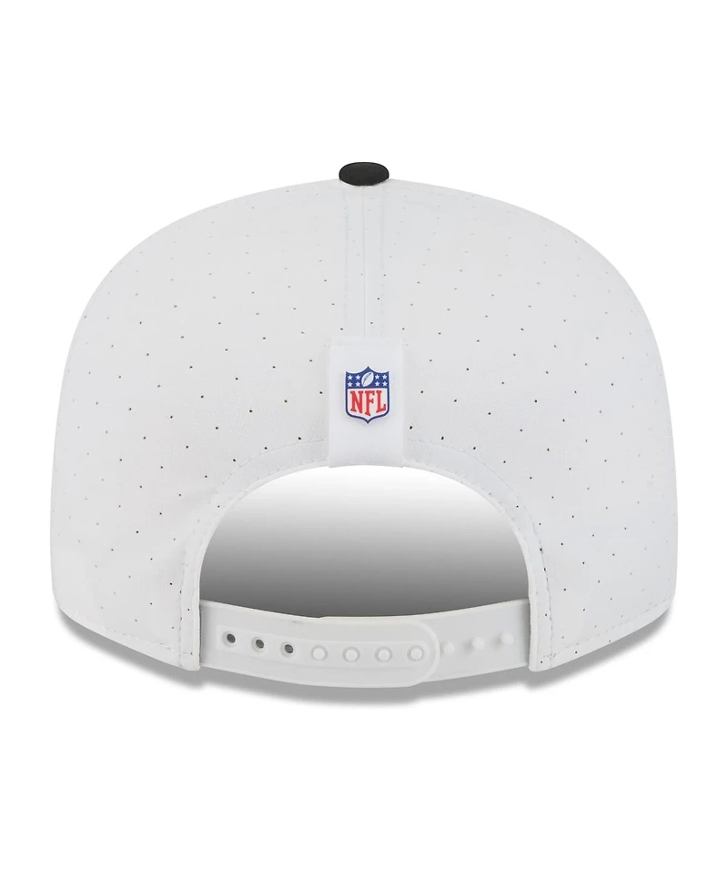 New Era Men's White/Black Pittsburgh Steelers 2025 Nfl Training Camp Split Panel 9FIFTY Snapback Hat