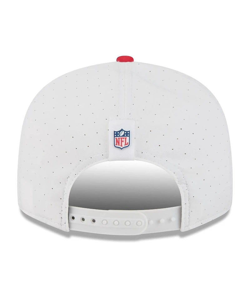 New Era Men's White/Red Kansas City Chiefs 2025 Nfl Training Camp Split Panel 9FIFTY Snapback Hat