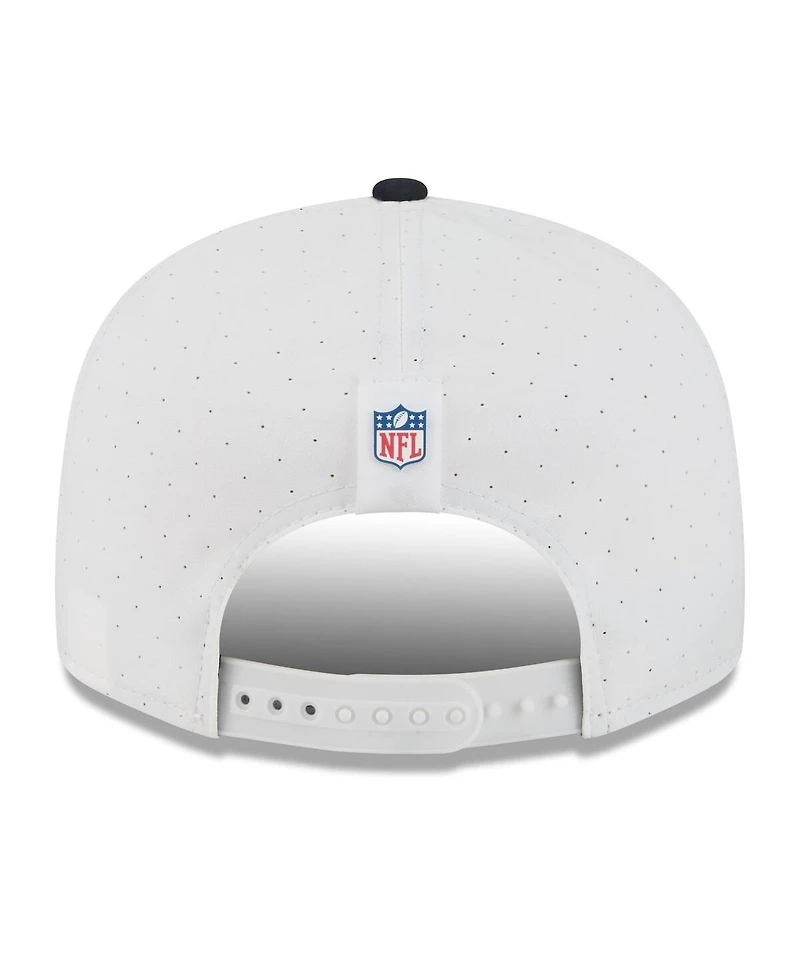New Era Men's White/Navy Houston Texans 2025 Nfl Training Camp Split Panel 9FIFTY Snapback Hat