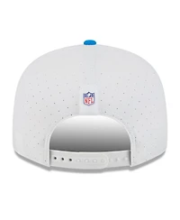 New Era Men's White/Blue Detroit Lions 2025 Nfl Training Camp Split Panel 9FIFTY Snapback Hat