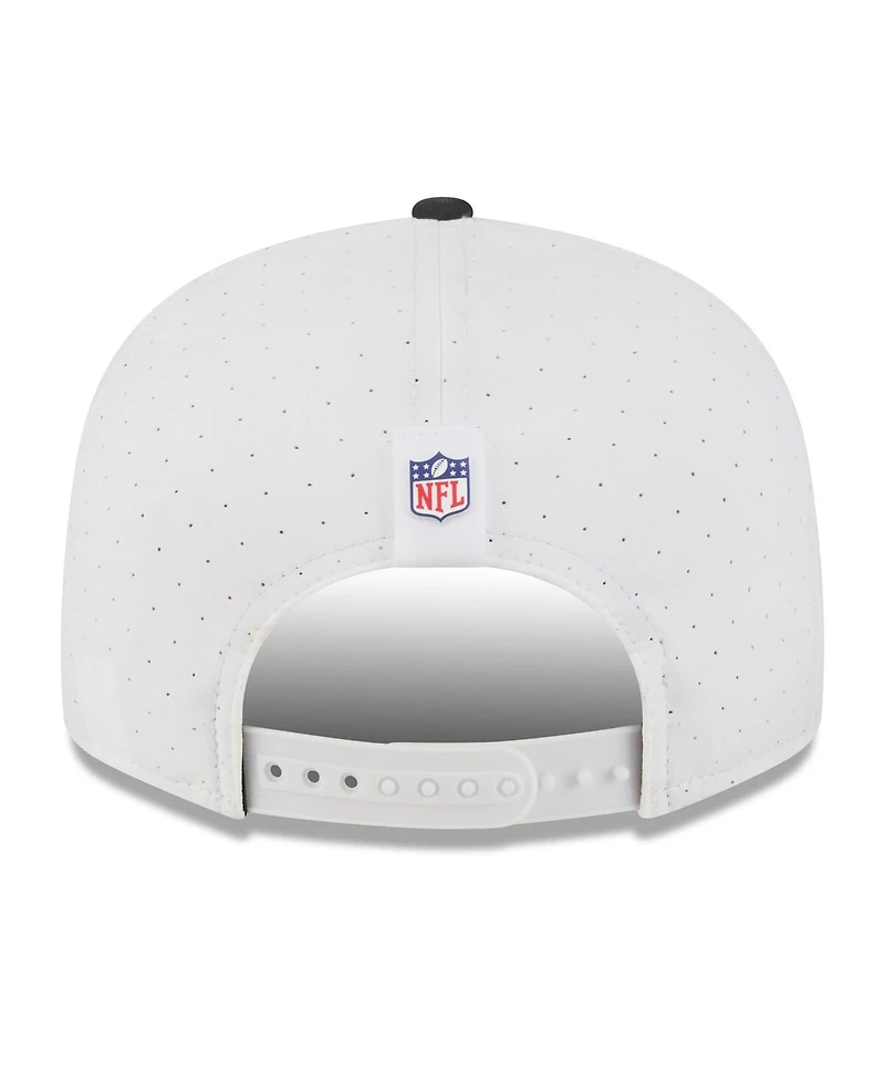 New Era Men's White/Black Cincinnati Bengals 2025 Nfl Training Camp Split Panel 9FIFTY Snapback Hat