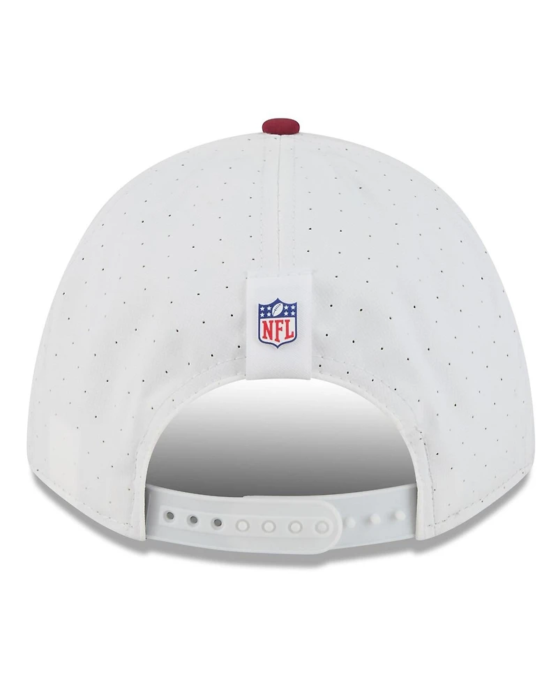 New Era Men's White/Burgundy Washington Commanders 2025 Nfl Training Camp A-Frame 9FORTY Adjustable Hat