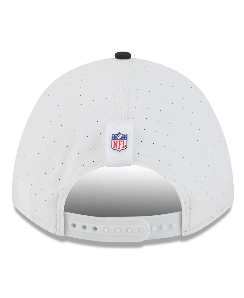 New Era Men's White/Black Pittsburgh Steelers 2025 Nfl Training Camp A-Frame 9FORTY Adjustable Hat