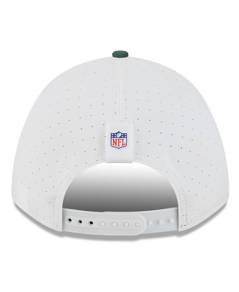 New Era Men's White/Green Bay Packers 2025 Nfl Training Camp A-Frame 9FORTY Adjustable Hat