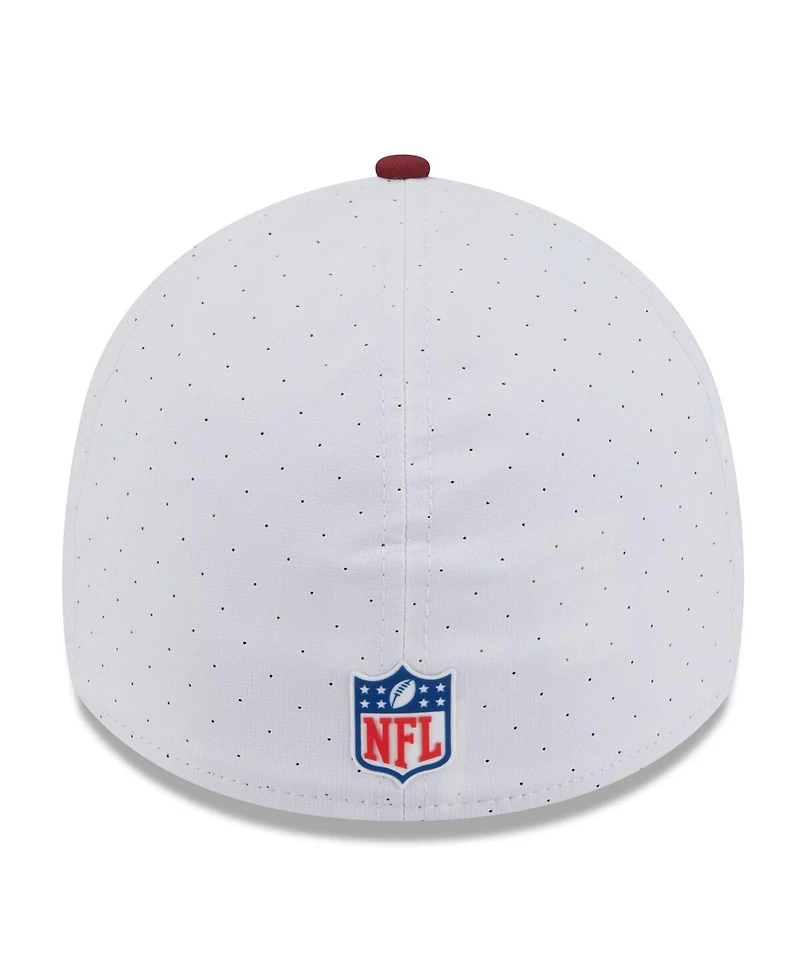 New Era Men's White/Burgundy Washington Commanders 2025 Nfl Training Camp 39THIRTY Flex Hat