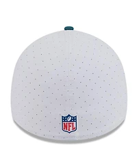 New Era Men's White/Midnight Green Philadelphia Eagles 2025 Nfl Training Camp 39THIRTY Flex Hat