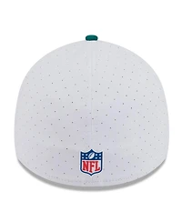 New Era Men's White/Green York Jets 2025 Nfl Training Camp 39THIRTY Flex Hat