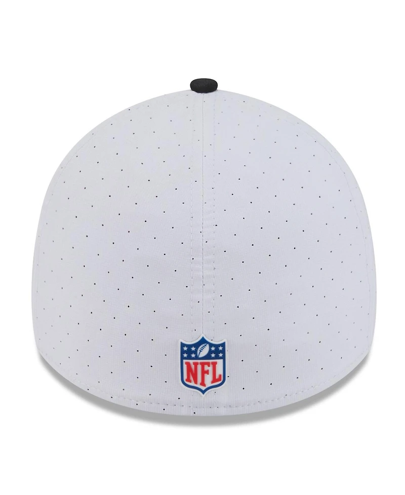New Era Men's White/Black Orleans Saints 2025 Nfl Training Camp 39THIRTY Flex Hat