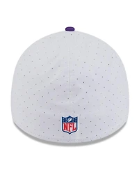 New Era Men's White/Purple Minnesota Vikings 2025 Nfl Training Camp 39THIRTY Flex Hat