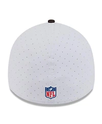 New Era Men's White/Brown Cleveland Browns 2025 Nfl Training Camp 39THIRTY Flex Hat