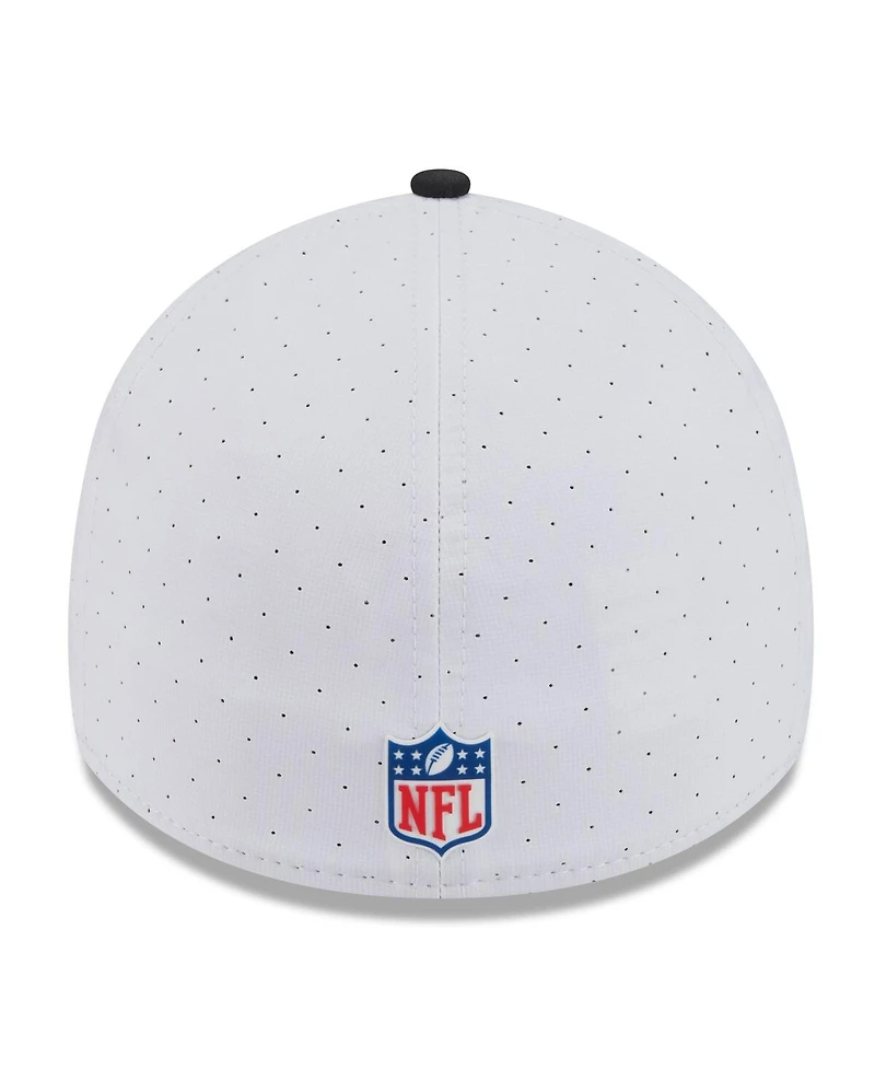 New Era Men's White/Black Atlanta Falcons 2025 Nfl Training Camp 39THIRTY Flex Hat