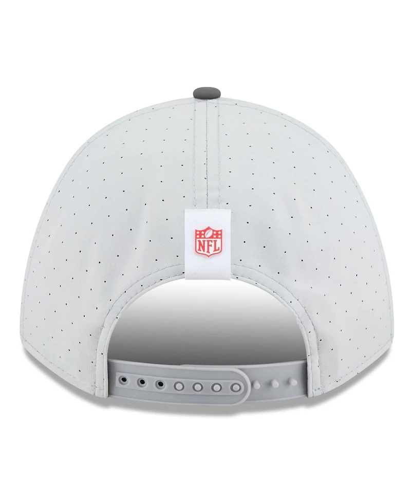 New Era Men's Gray/Graphite Kansas City Chiefs 2025 Nfl Training Camp A-Frame 9FORTY Adjustable Hat
