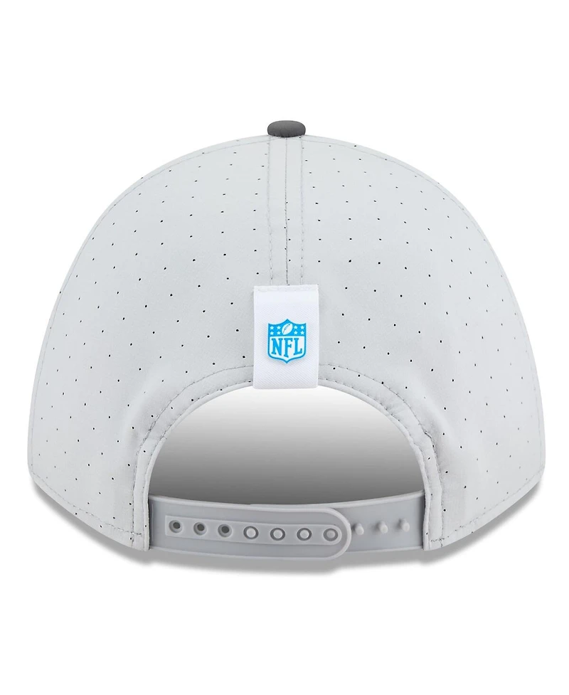 New Era Men's Gray/Graphite Detroit Lions 2025 Nfl Training Camp A-Frame 9FORTY Adjustable Hat