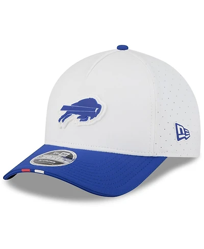 New Era Big Boys and Girls White/Royal Buffalo Bills 2025 Nfl Training Camp A-Frame 9FORTY Adjustable Hat