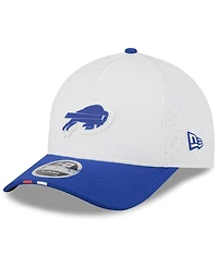 New Era Big Boys and Girls White/Royal Buffalo Bills 2025 Nfl Training Camp A-Frame 9FORTY Adjustable Hat