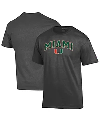 Champion Men's Charcoal Miami Hurricanes Arch Over Logo T-Shirt