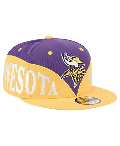 New Era Men's Purple/Gold Minnesota Vikings Split 9FIFTY Snapback Hat