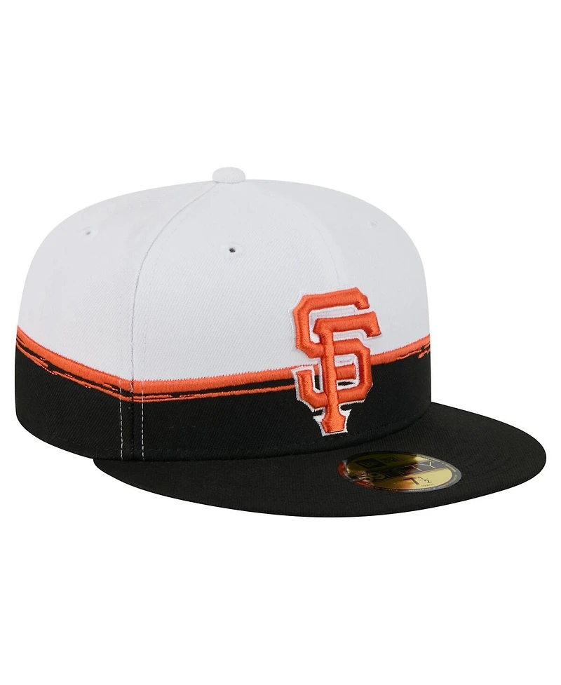 New Era Men's Black/White San Francisco Giants Paint Stroke 59FIFTY Fitted Hat