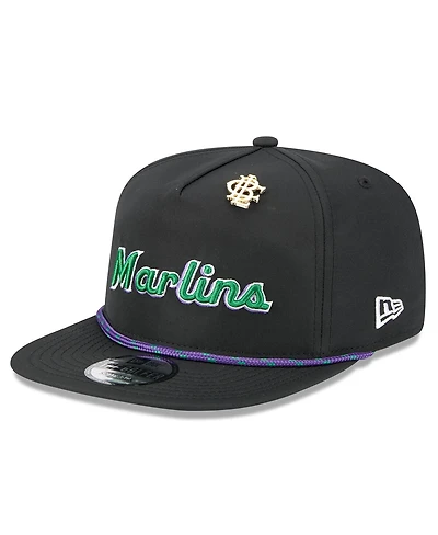 New Era Men's Black Miami Marlins 2025 Big League Chew Golfer Snapback Hat