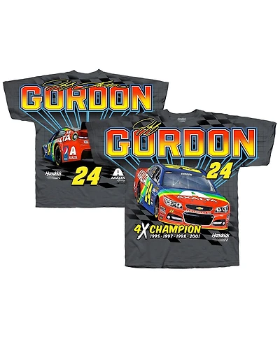 Hendrick Motorsports Team Collection Men's Charcoal Jeff Gordon Four-Time Champion Axalta Legend T-Shirt