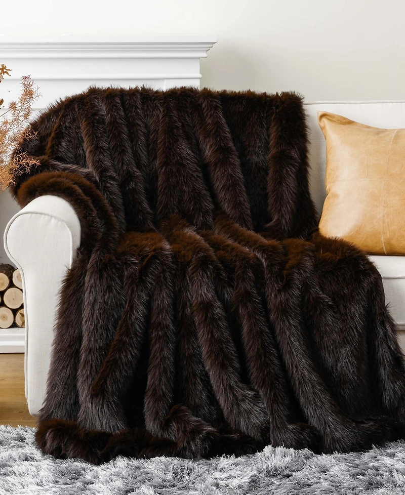 Battilo Lifestyle Faux Fur Throw, 50" x 60"