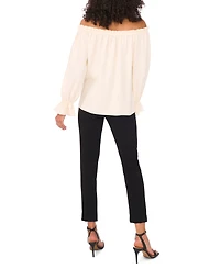 Msk Women's Scuba Crepe Off-The-Shoulder Top
