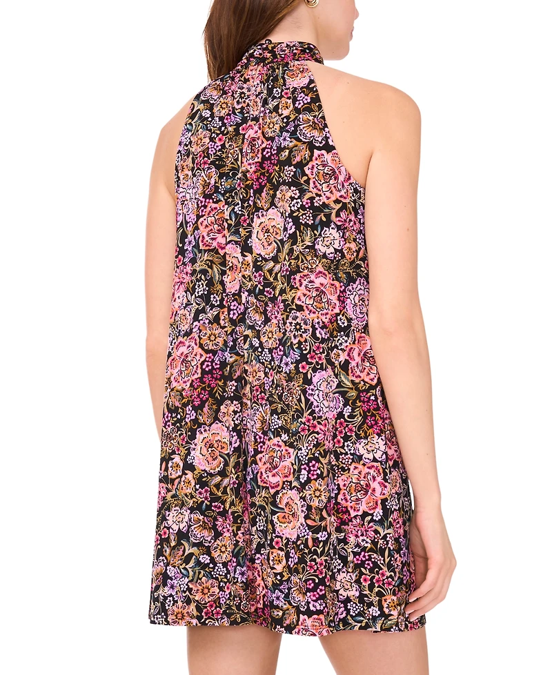 Msk Petite Sleeveless Halter A-Line Dress