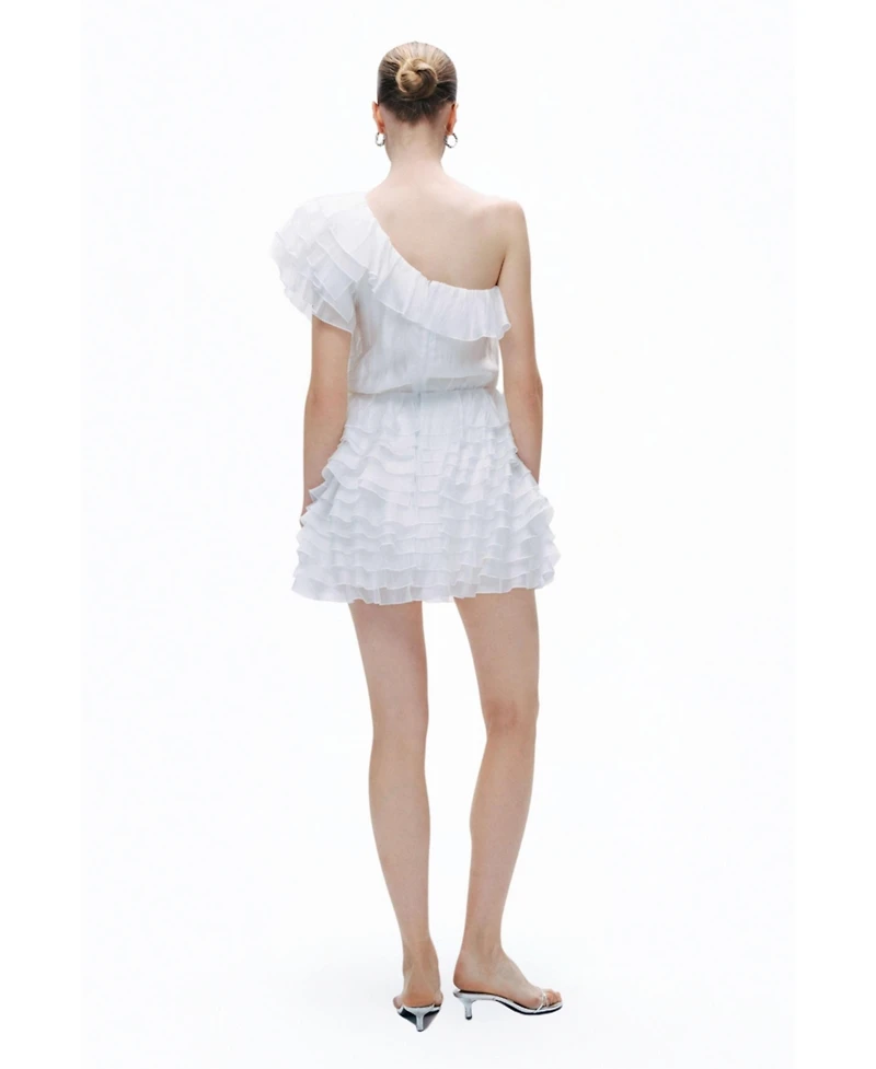 Nocturne Women's Mini Dress with Layered Ruffle Details