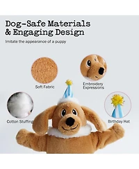 Fuzzwoof Birthday Cake Dog Toy, Dancing with Echo Function Feature, Singing Birthday Songs, Interactive Dog Toys, Plush Stuffed Puppy Toy