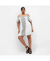 City Chic Women's Hana Embroidered Dress