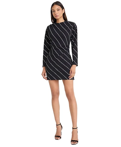 Donna Morgan Women's Long-Sleeve Scuba Sheath Dress