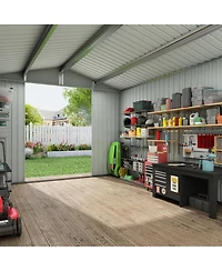 Mondawe 8FT x 10FT & Outdoor Storage Tool House with Lockable Door & Shutter Vents
