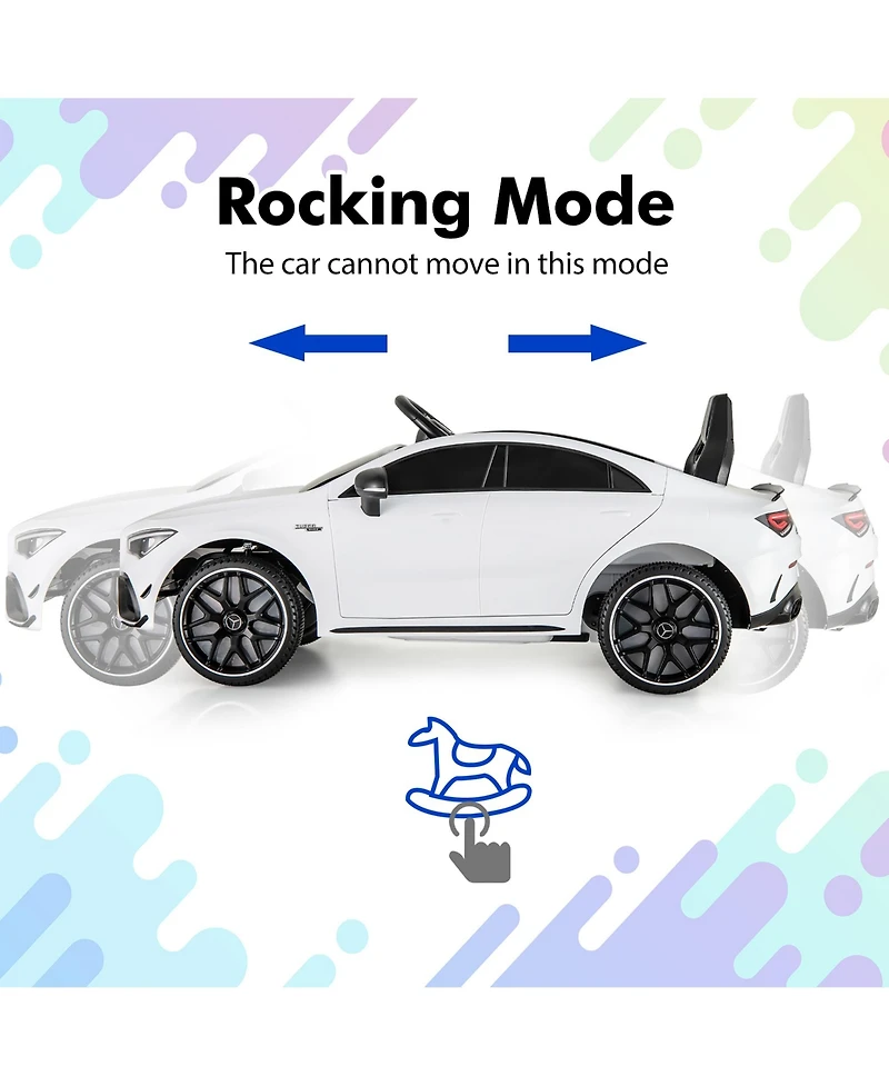 Gymax 12V Kids Ride on Car w/Remote Rocking Function Transport Wheels Lights & Music