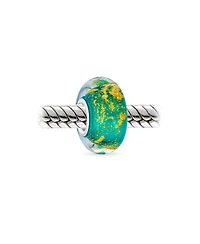 Bling Jewelry Set of 4 Murano Glass Charm Bead Blue Red Purple Green Gold Foil for European Bracelet