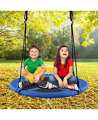 2-in-1 40 Inch Kids Hanging Chair Detachable Swing Tent