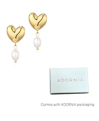 Adornia Gold Freshwater Cultivated Pearl Heart Drop Earrings